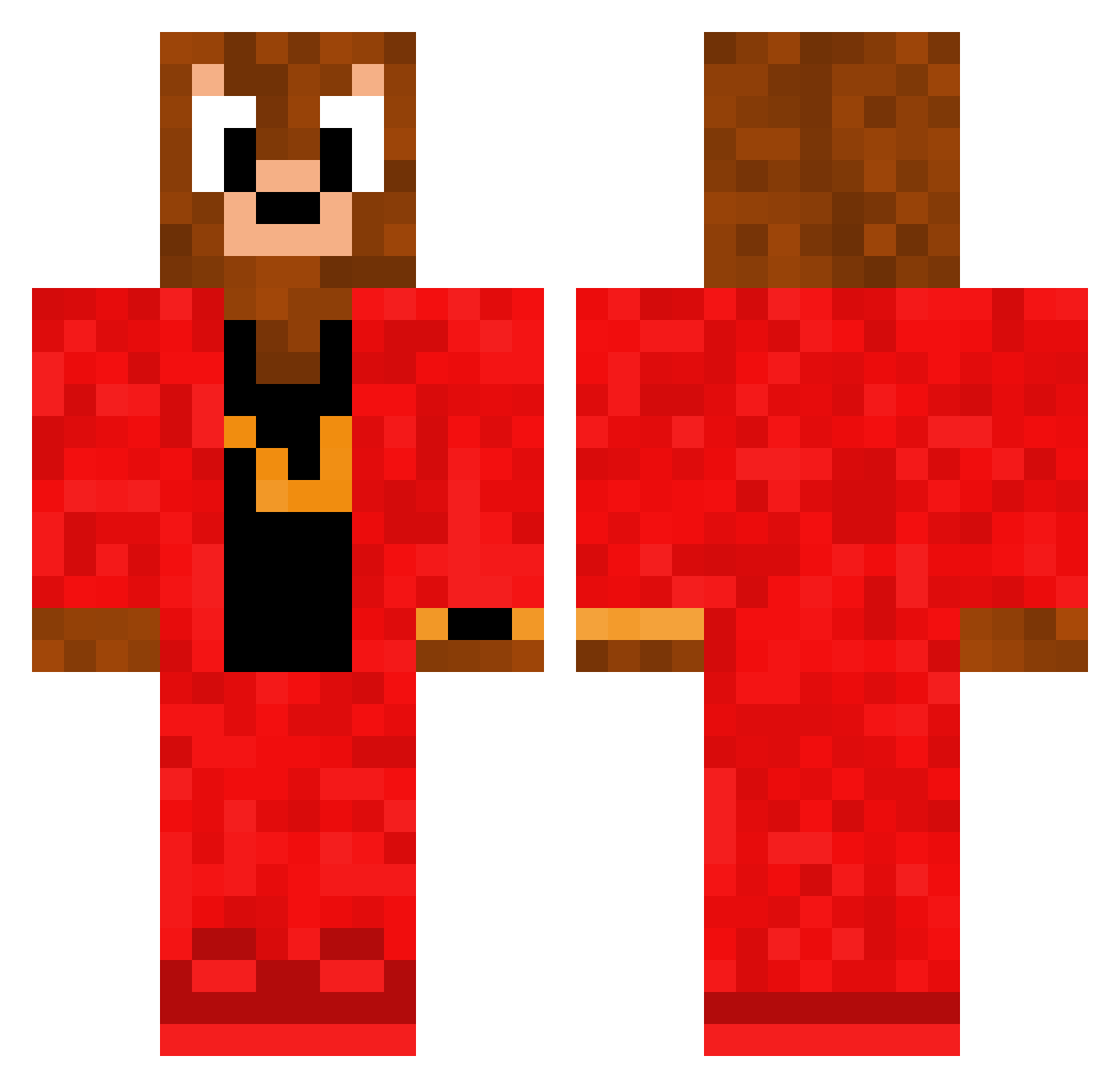 xcuboooooooo Minecraft skin, front and back view
