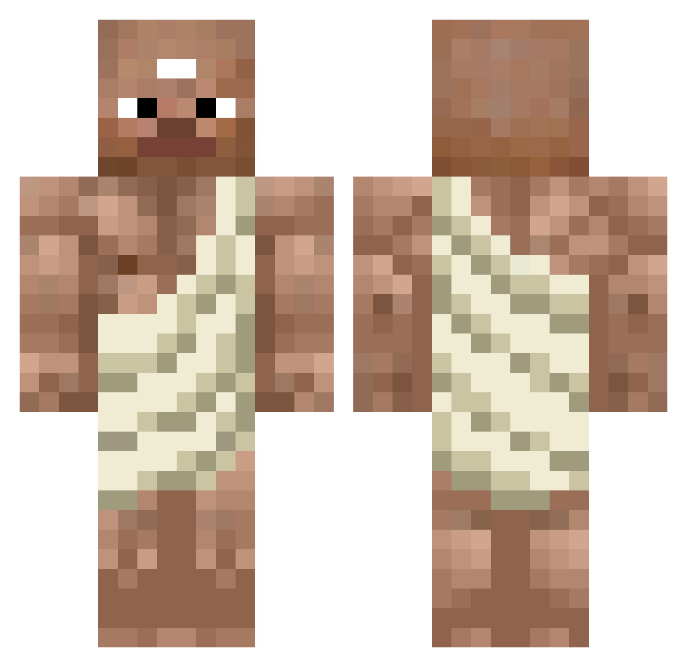 Michalekk42 Minecraft skin, front and back view
