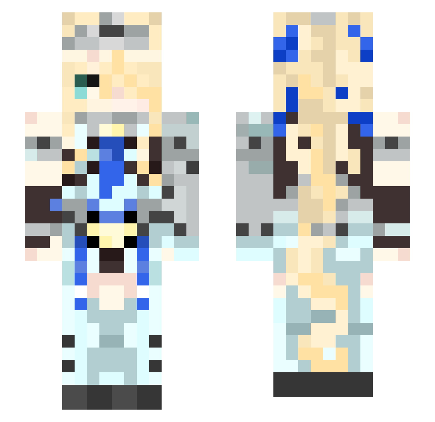 Konstantin10511 Minecraft skin, front and back view