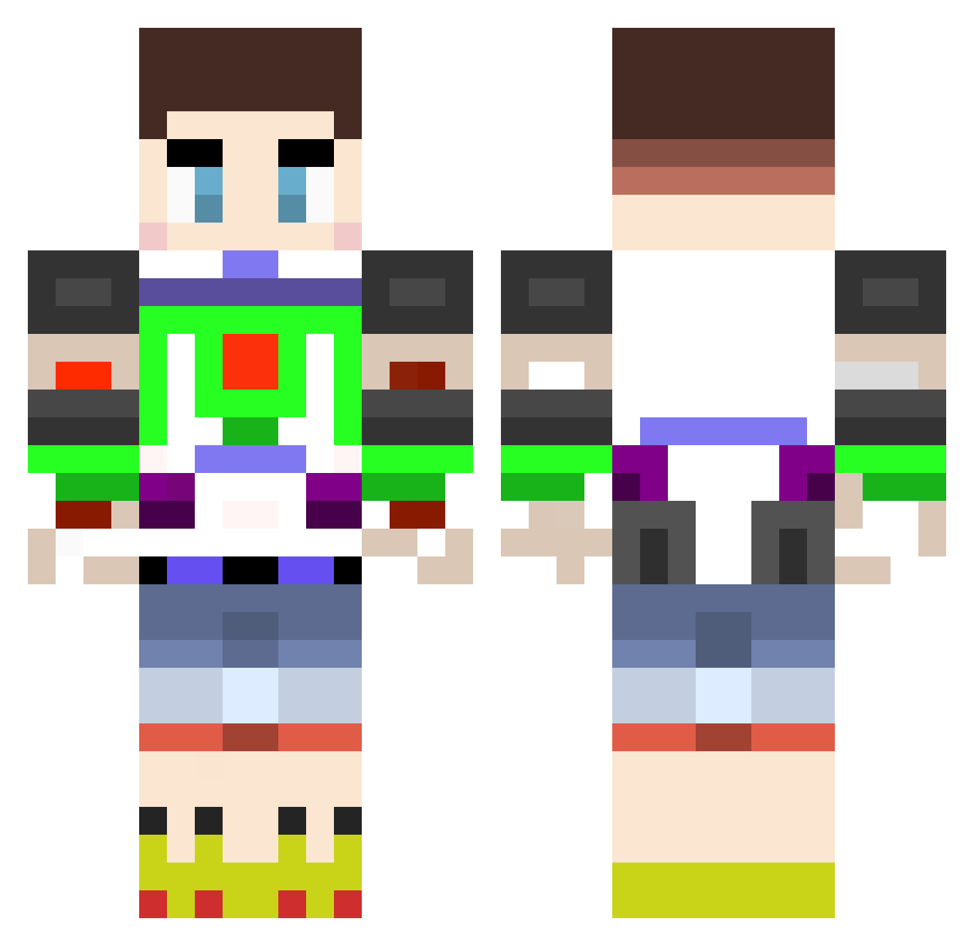 foicemartelo Minecraft skin, front and back view