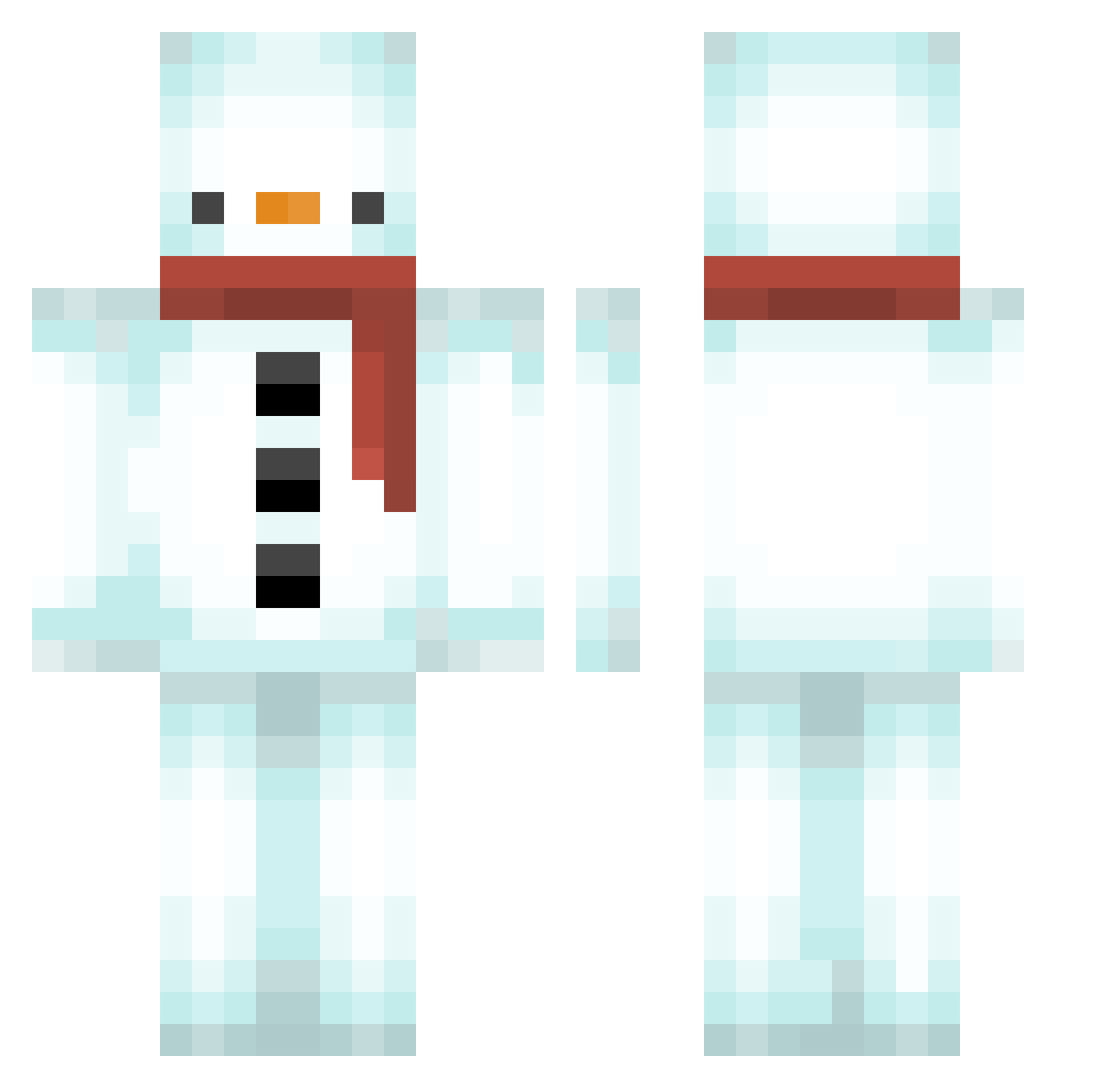 Snow_095 Minecraft skin, front and back view