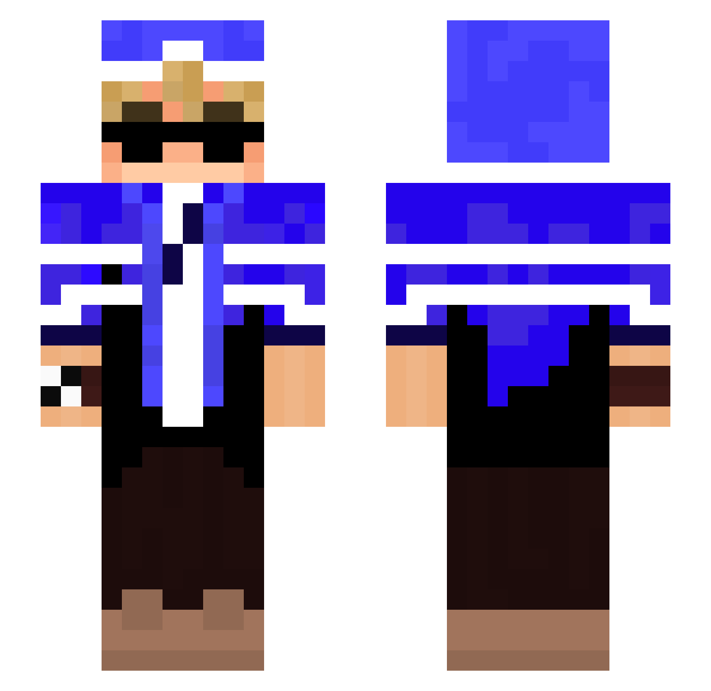 CT_3031 Minecraft skin, front and back view