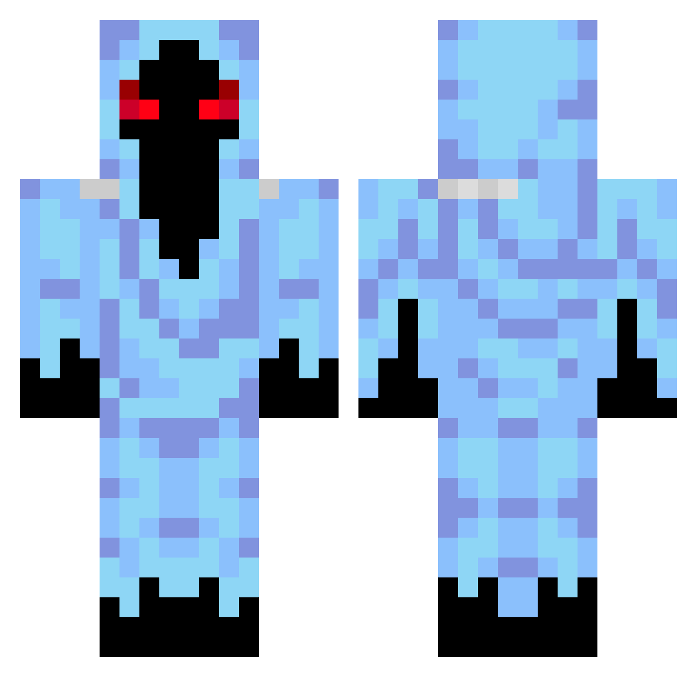 FCB_Tiger Minecraft skin, front and back view