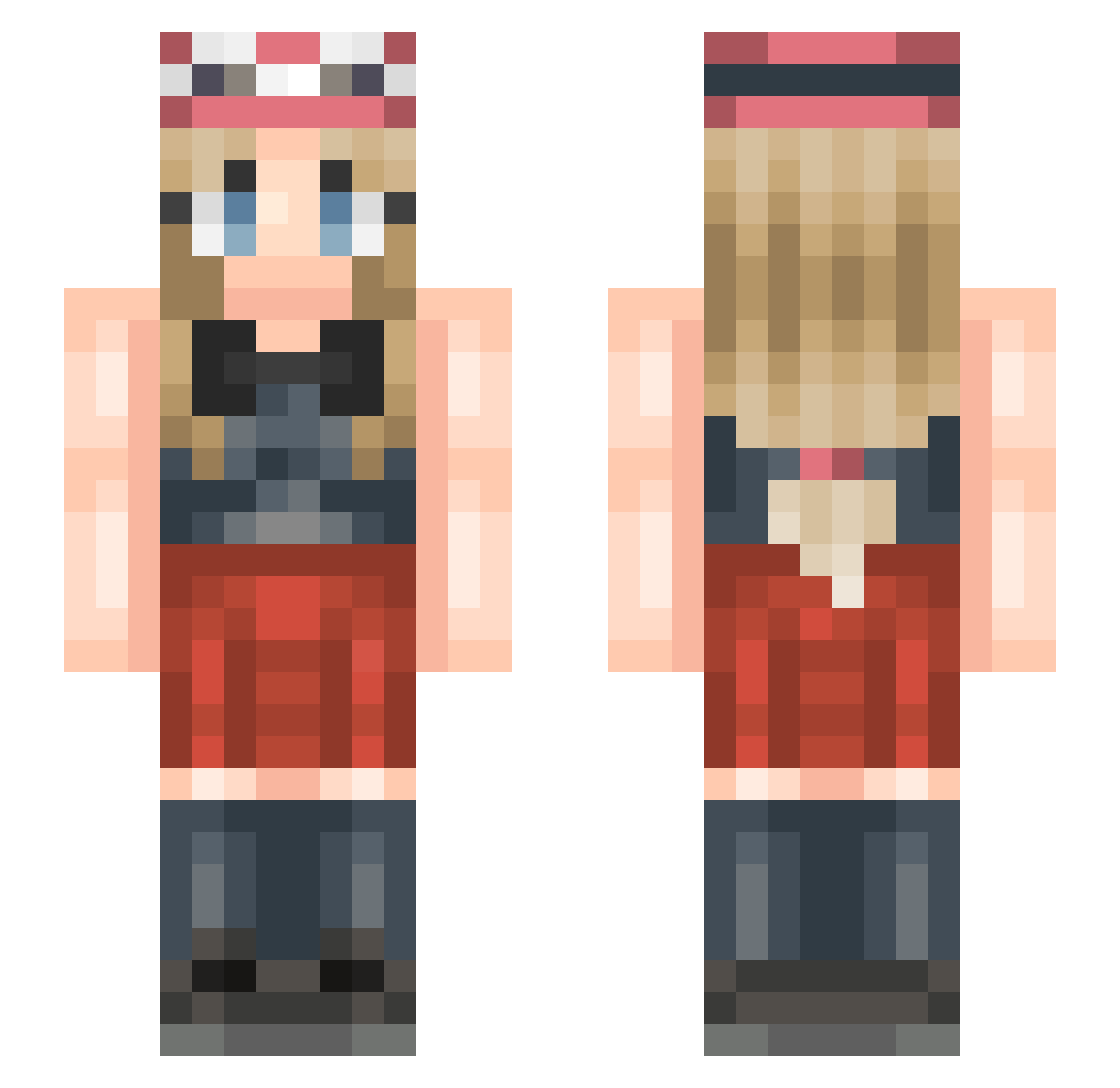 NICKLINKAS Minecraft skin, front and back view