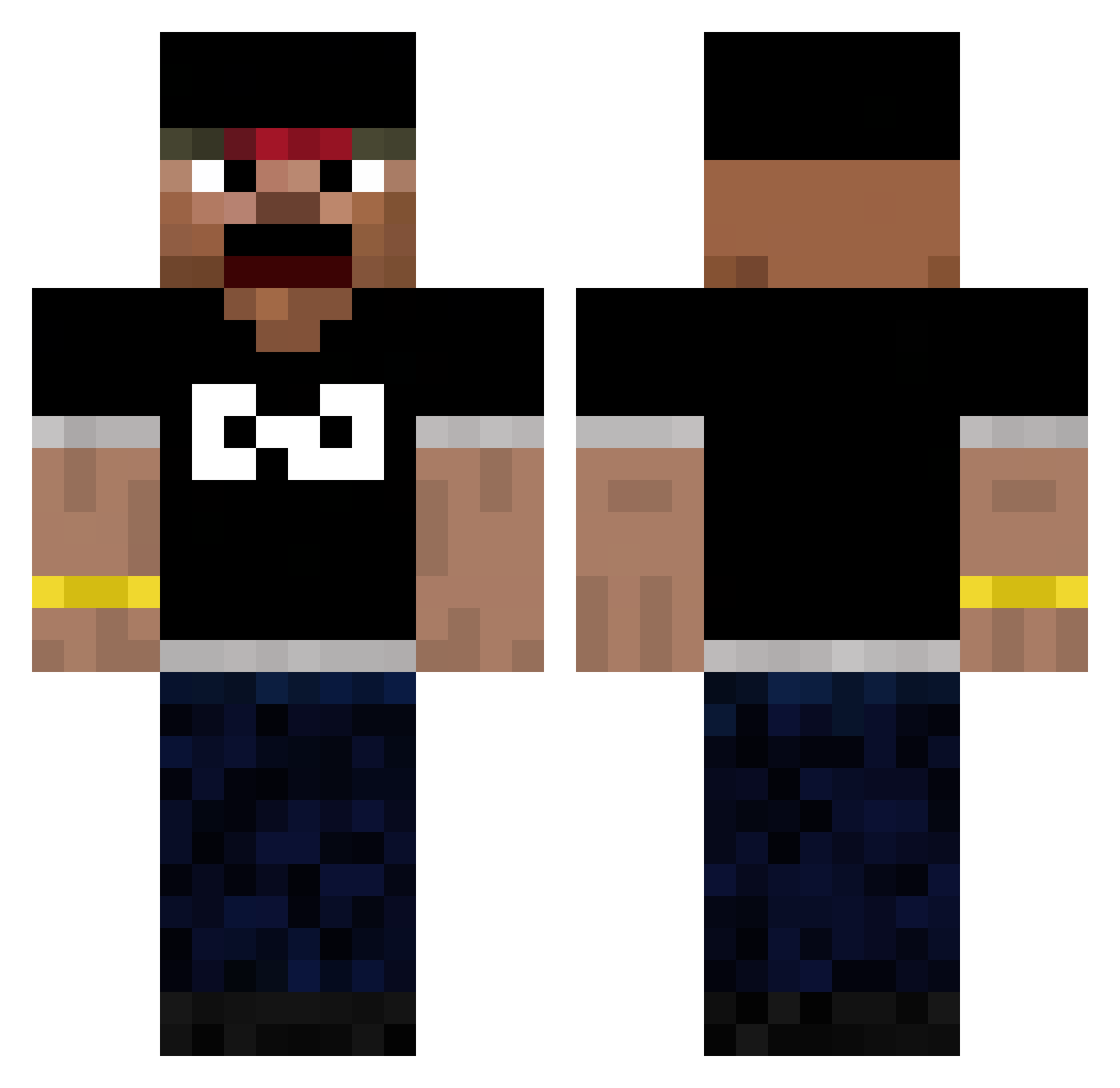 iDra_ Minecraft skin, front and back view