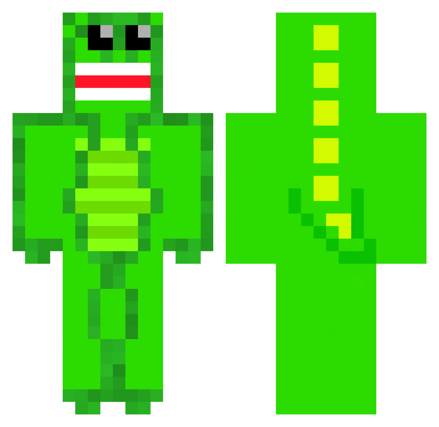 Ele_Underscore Minecraft skin, front and back view
