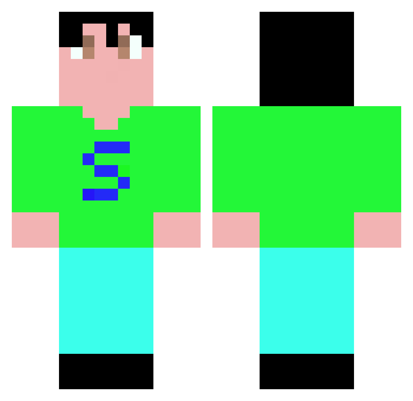 samuelito_guay Minecraft skin, front and back view
