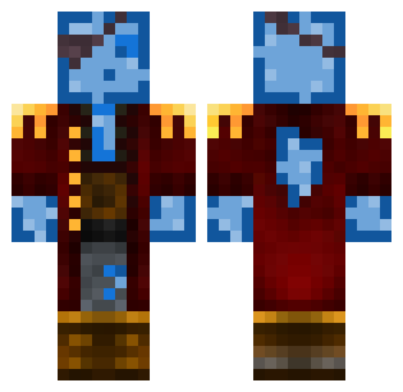 TheOpalot21 Minecraft skin, front and back view