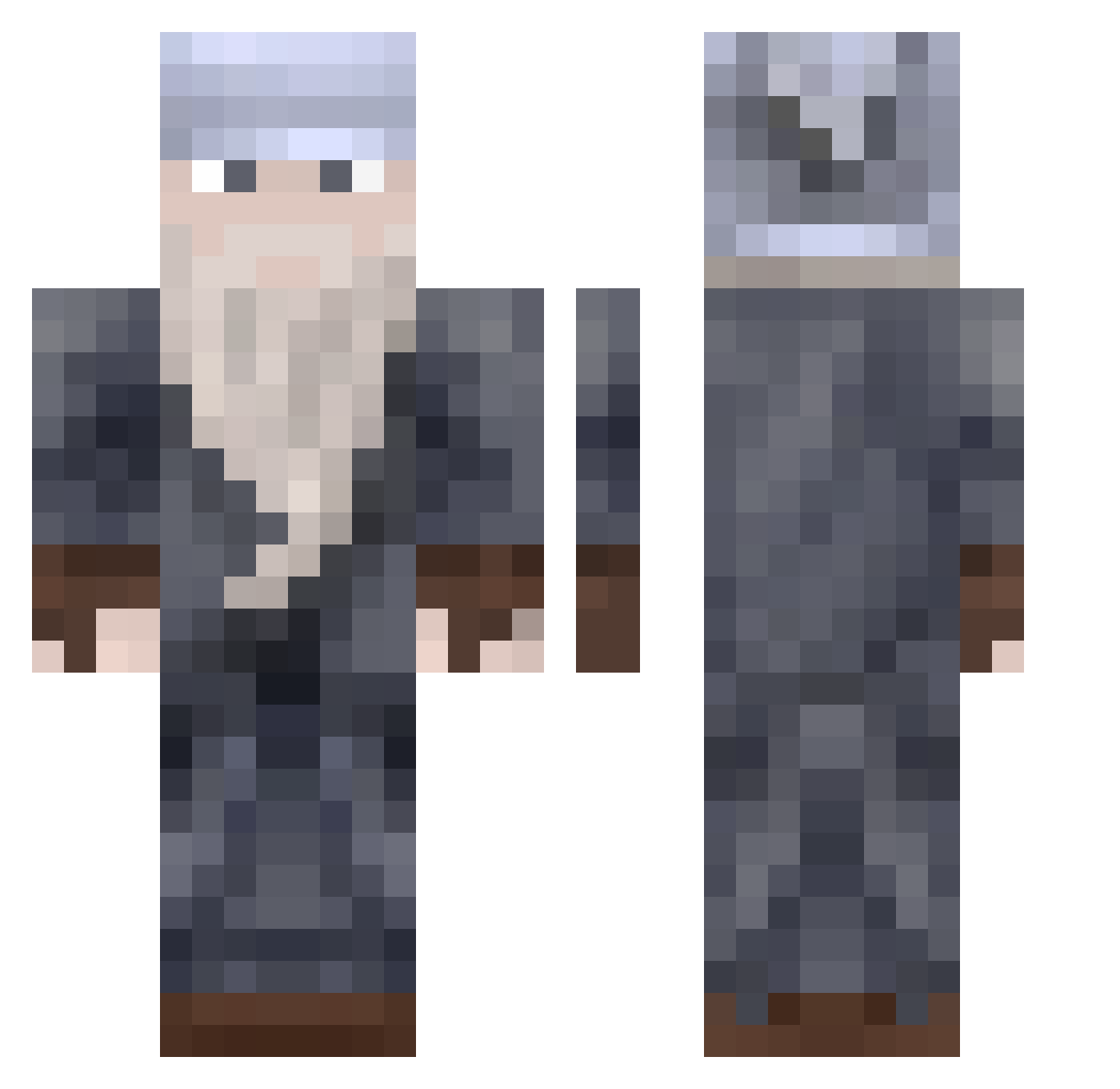 forxiven2 Minecraft skin, front and back view