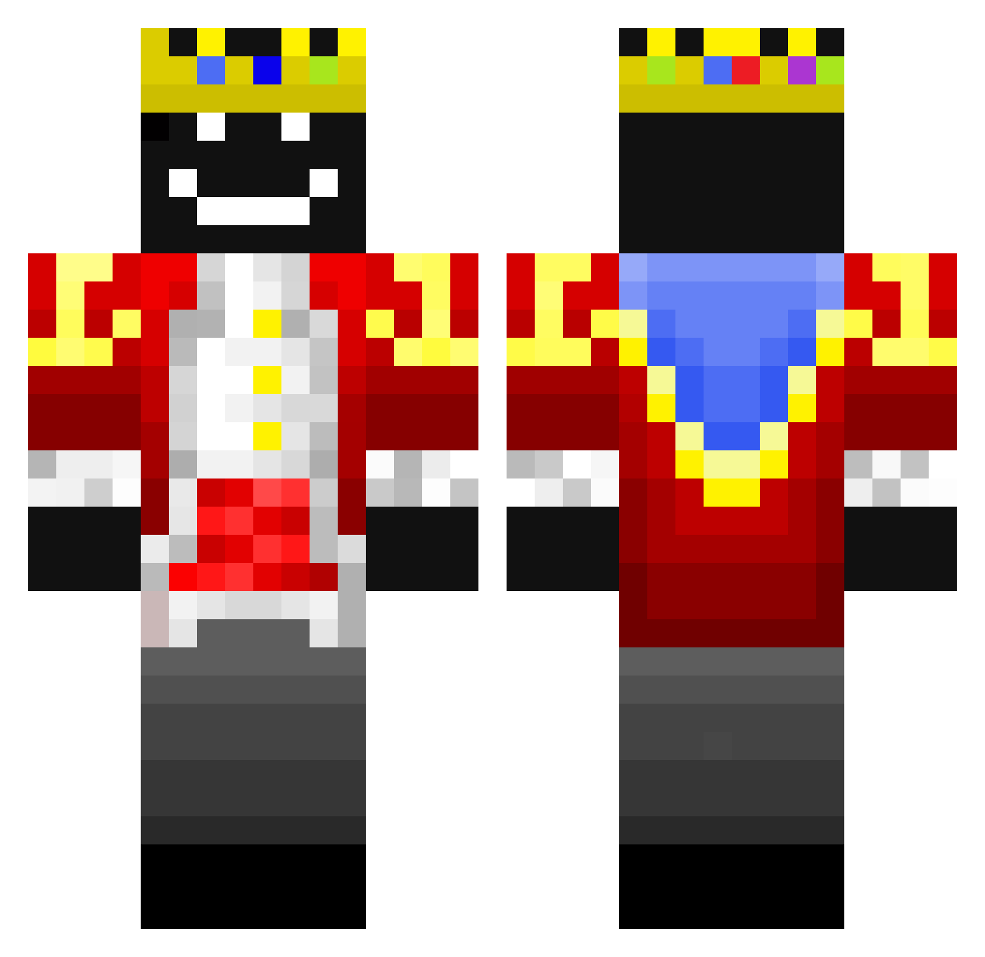 TRYH4RDERR0R Minecraft skin, front and back view