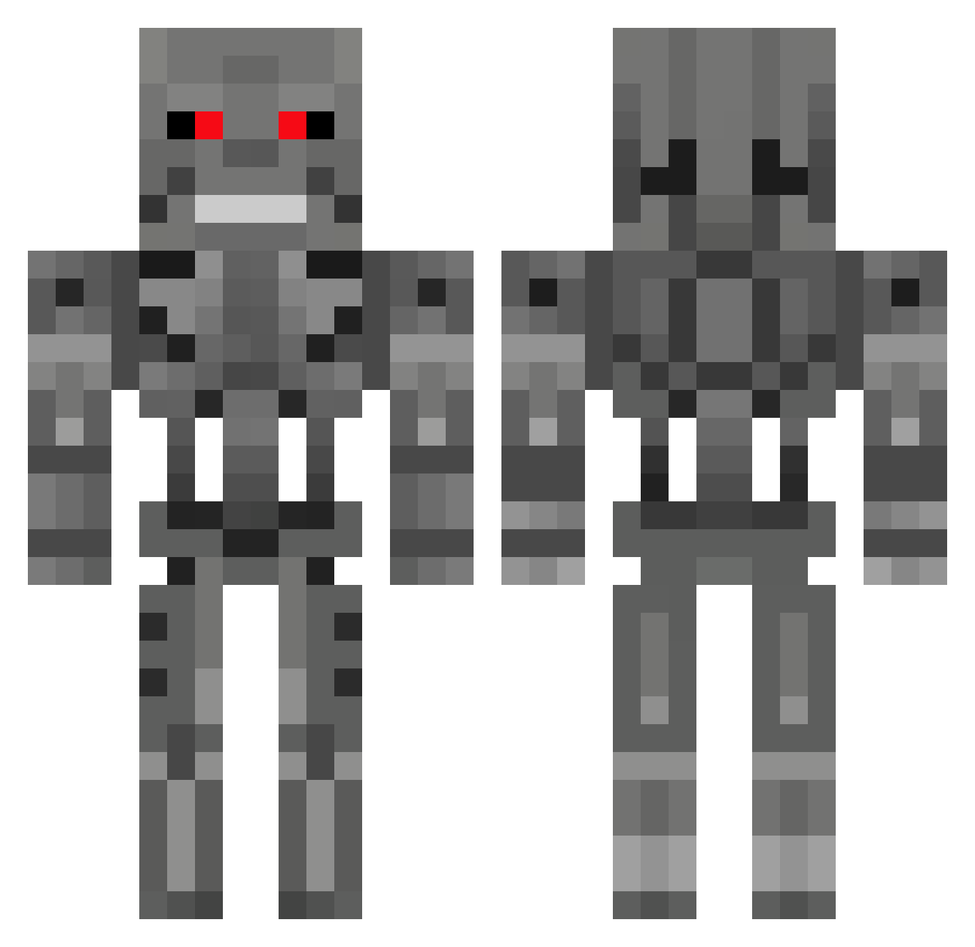 Netviper16 Minecraft skin, front and back view