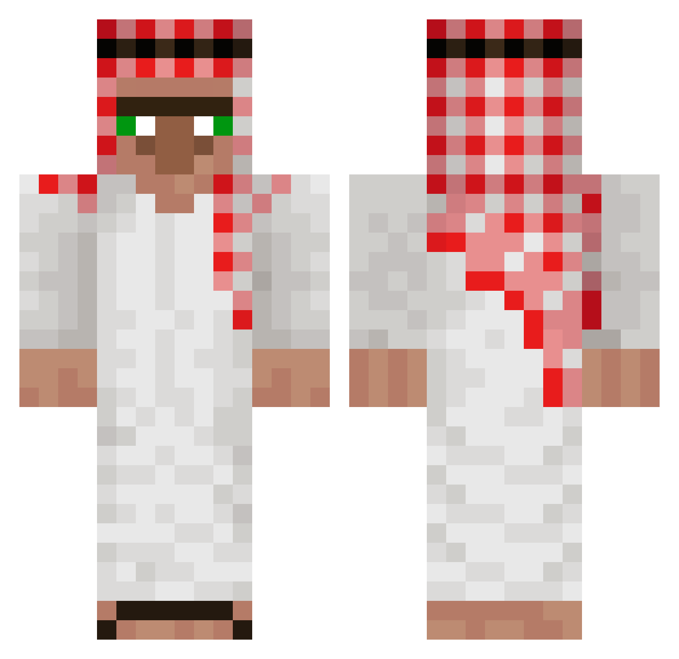 Mohjing Minecraft skin, front and back view