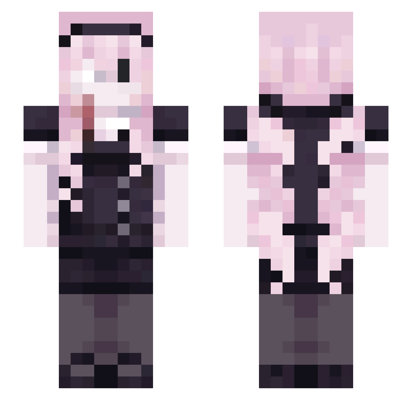 thatisnotcorrect Minecraft skin, front and back view