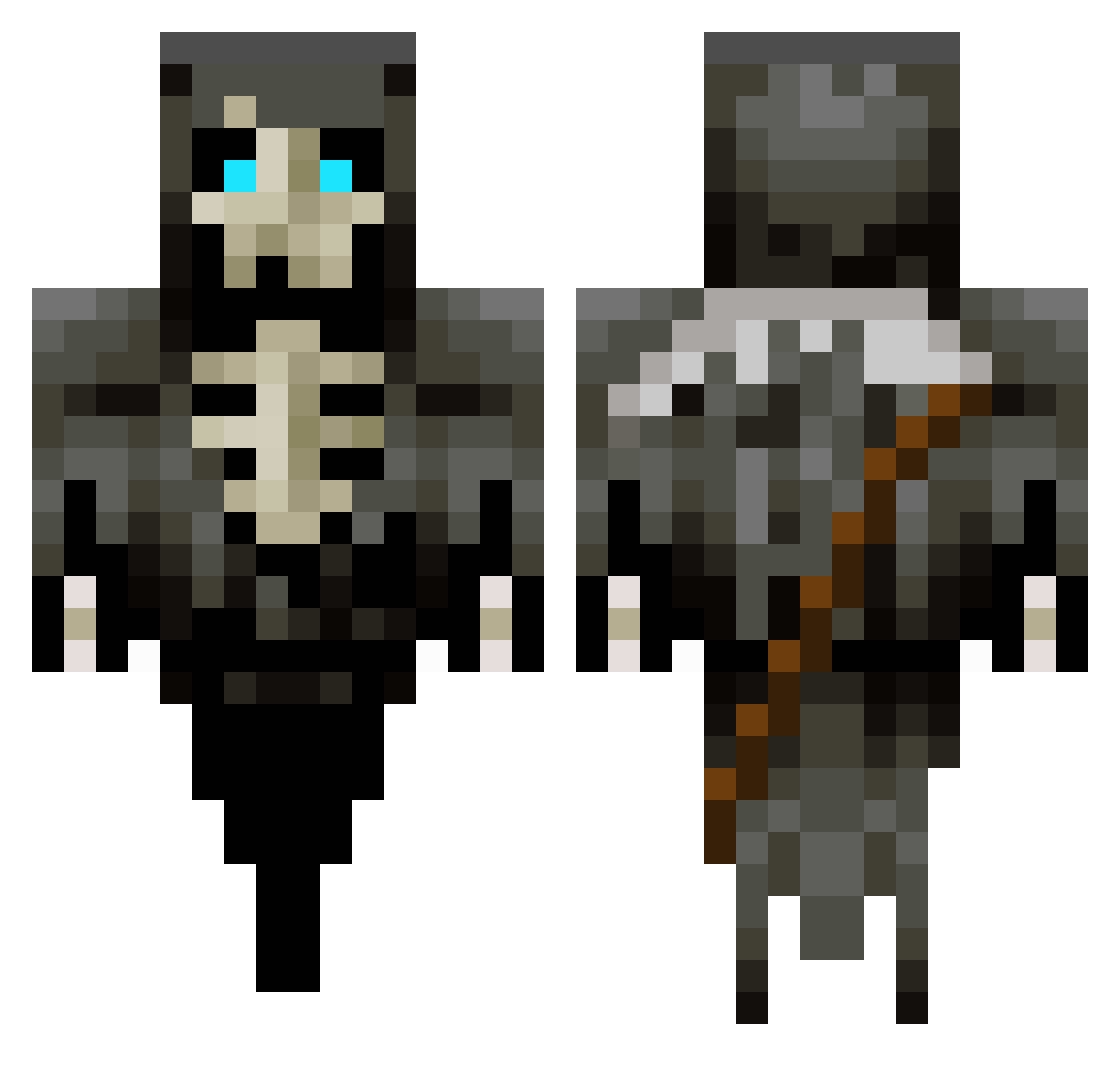 Daragon3596 Minecraft skin, front and back view