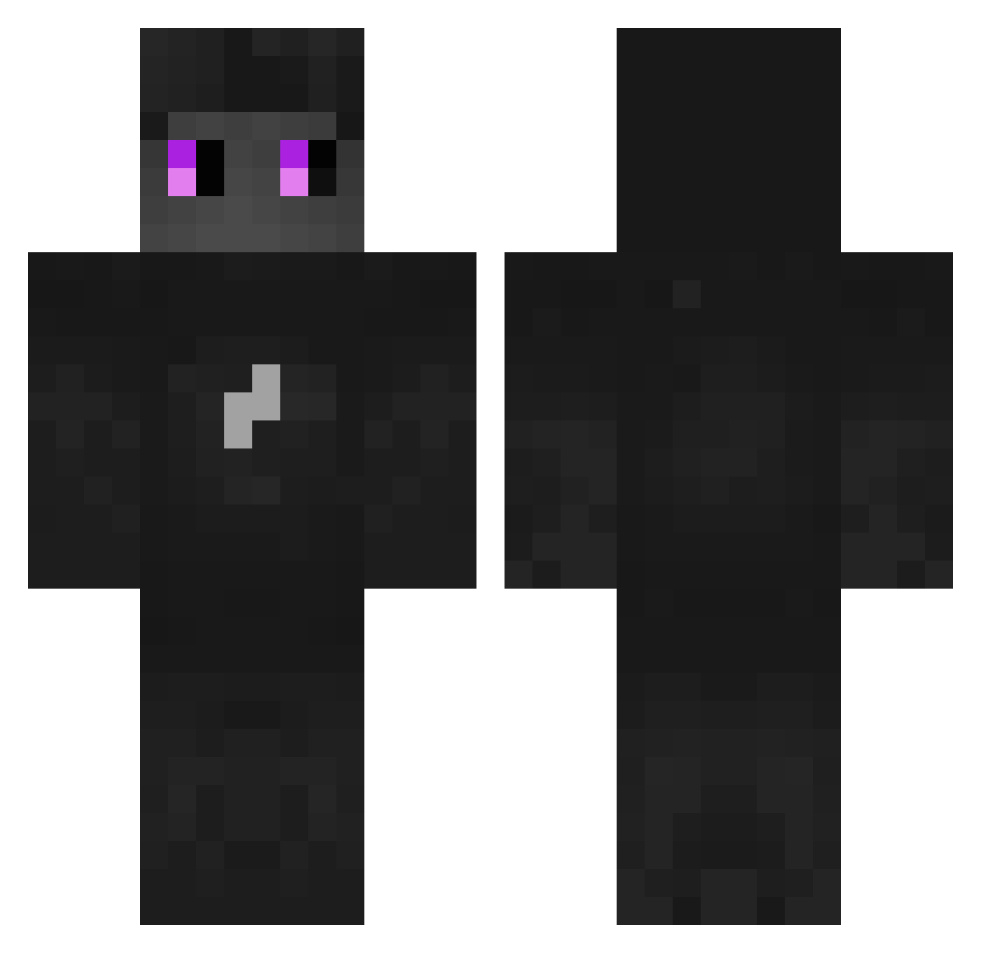 Prectant Minecraft skin, front and back view
