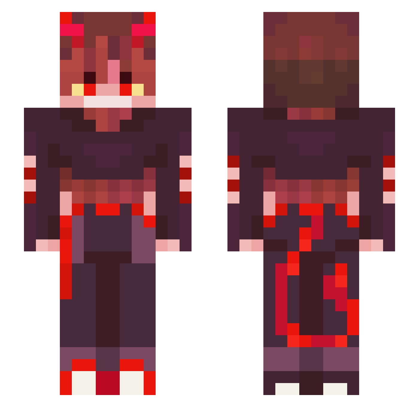 LizardBlizzard_ Minecraft skin, front and back view