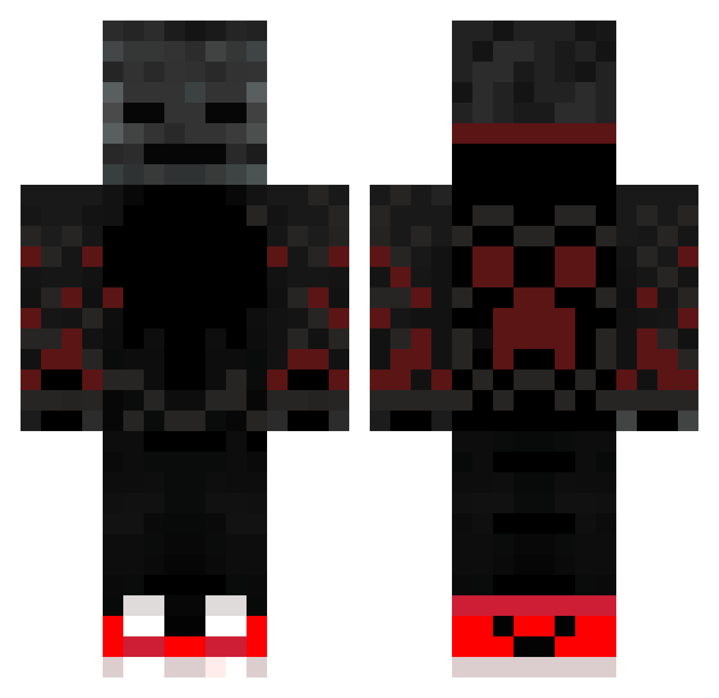 DeJot195 Minecraft skin, front and back view