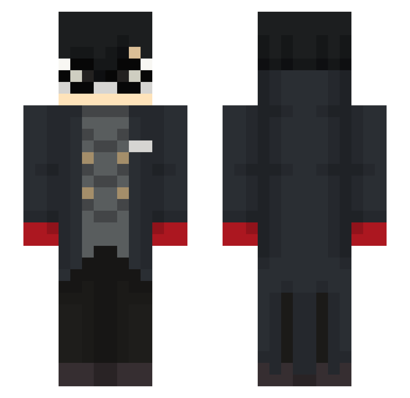 Levies Minecraft skin, front and back view