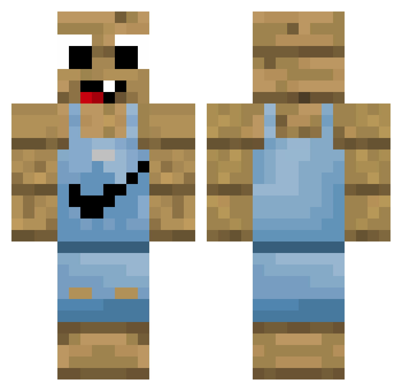 Mart1n1x Minecraft skin, front and back view