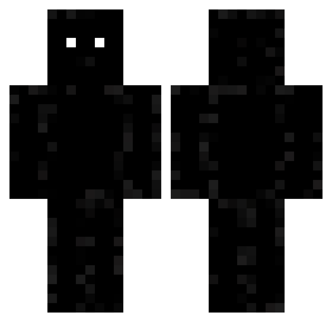 XlayTM Minecraft skin, front and back view