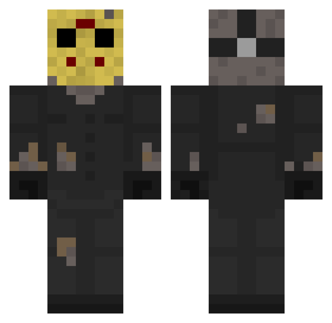 Kani05 Minecraft skin, front and back view
