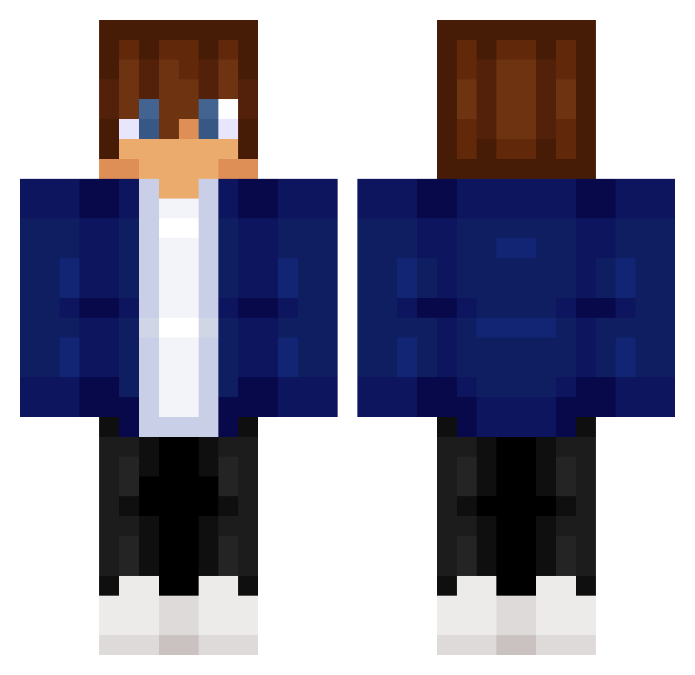 Ragery Minecraft skin, front and back view