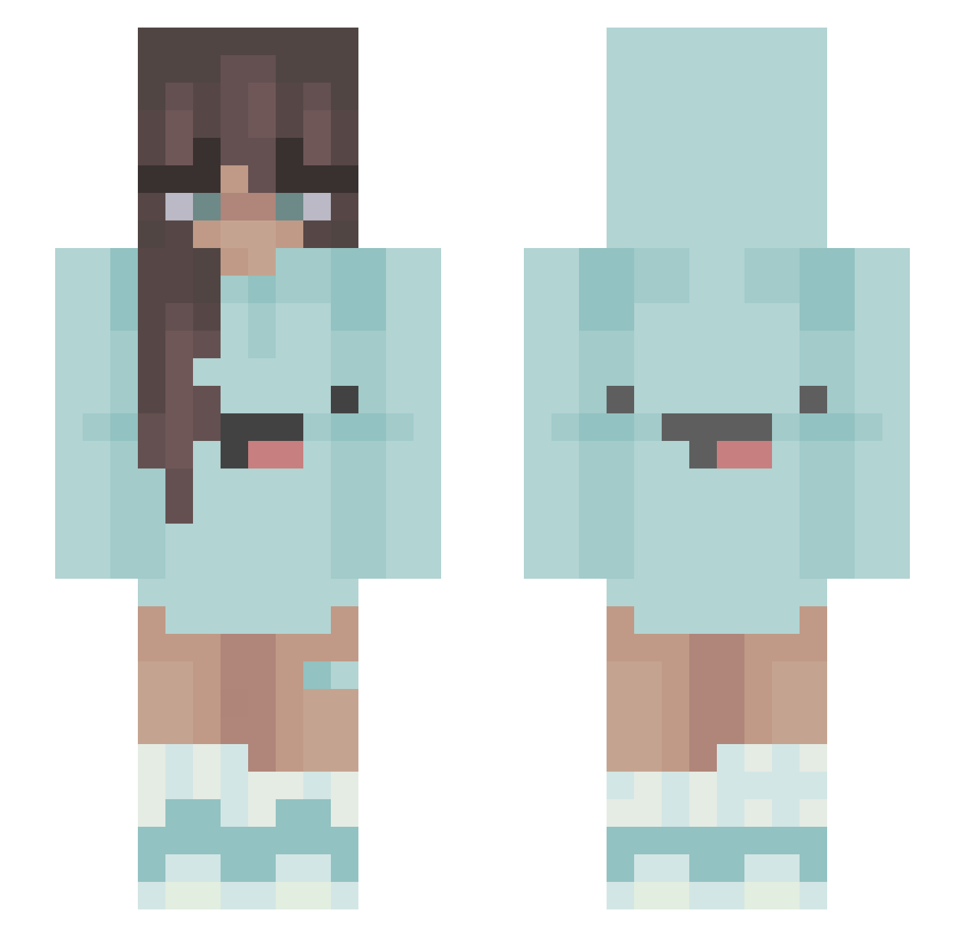Brian_awa Minecraft skin, front and back view