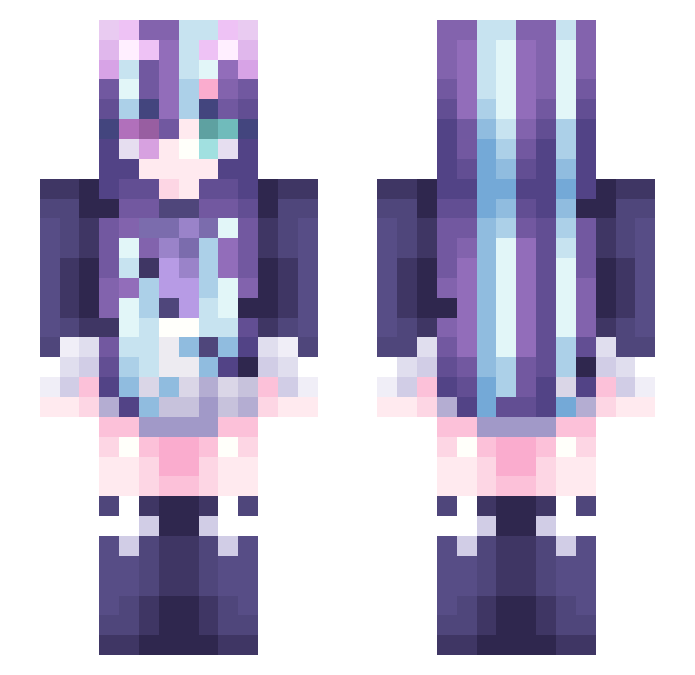 TTSTEVE1 Minecraft skin, front and back view