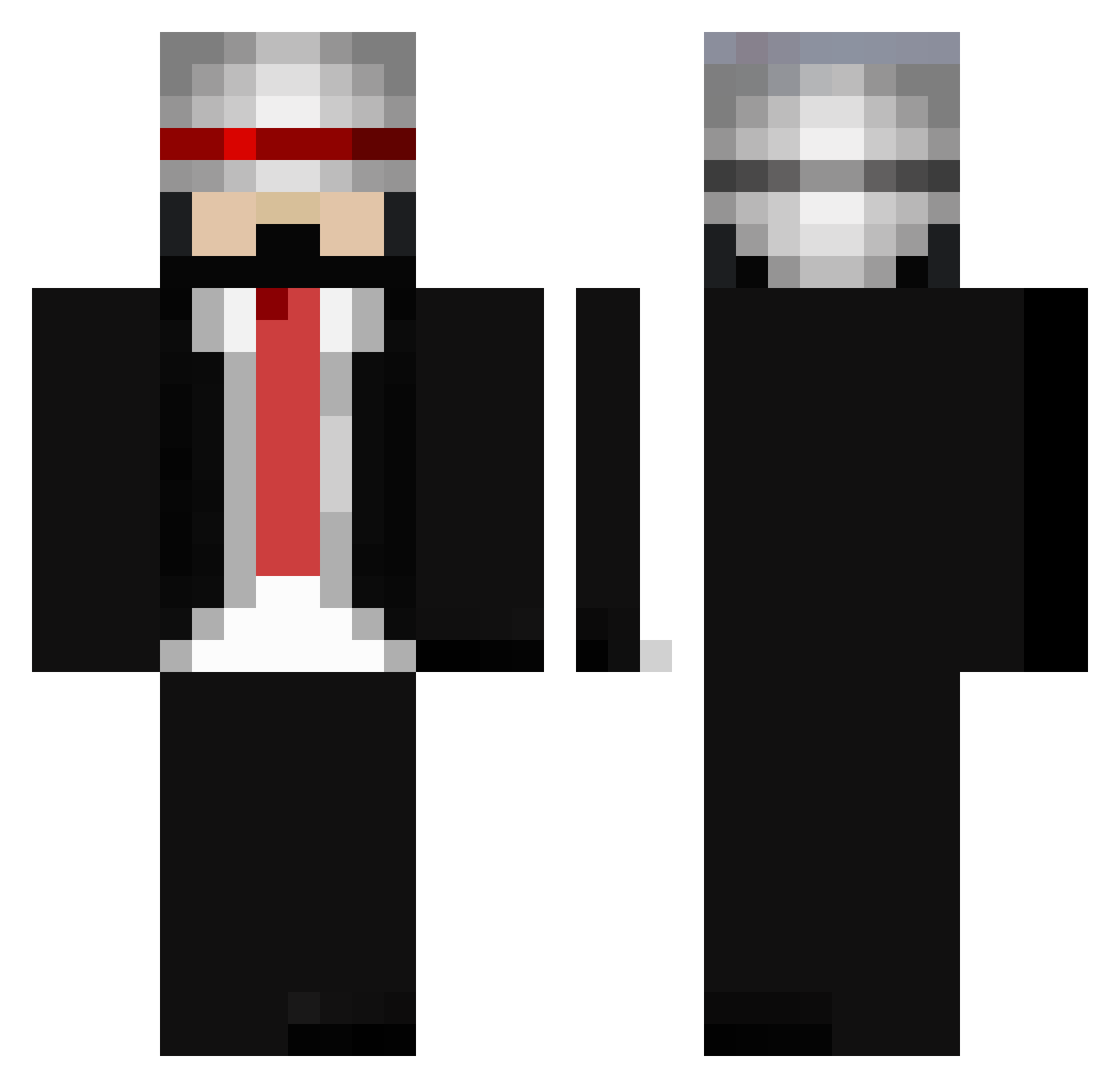 Granger Minecraft skin, front and back view