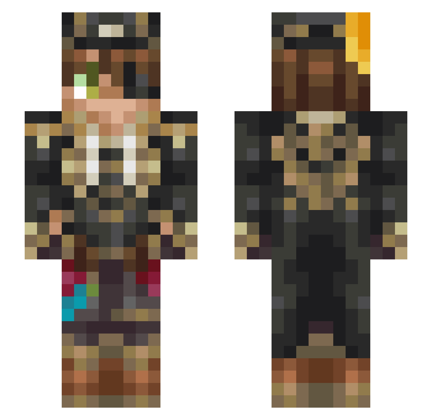 kofukuuu Minecraft skin, front and back view