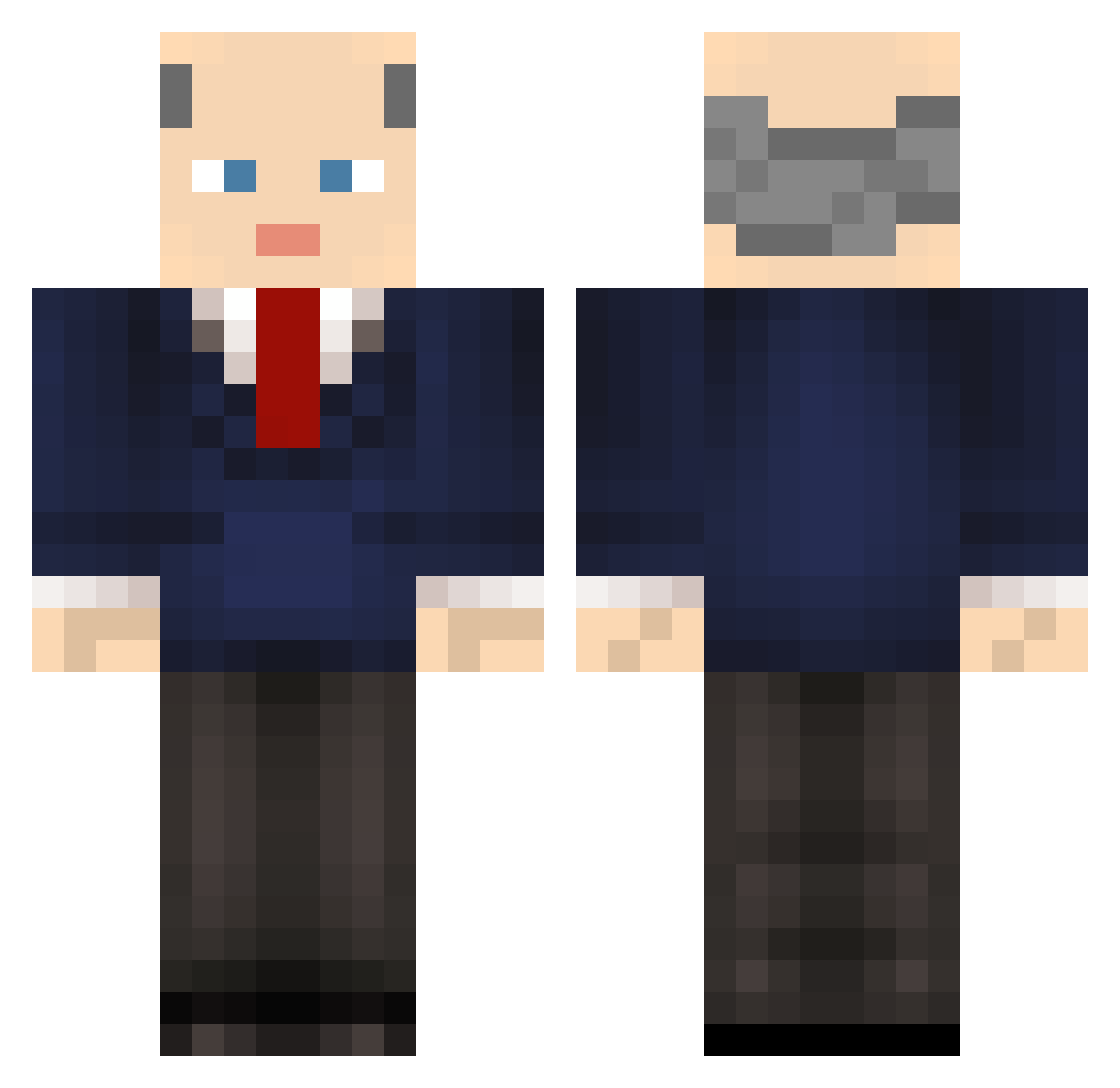 Joris192 Minecraft skin, front and back view