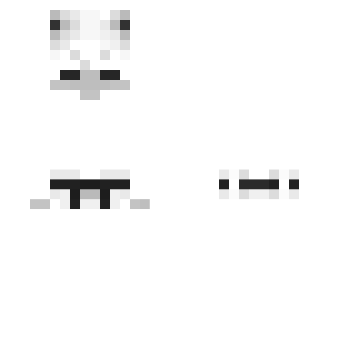 Unconfined Minecraft skin, front and back view