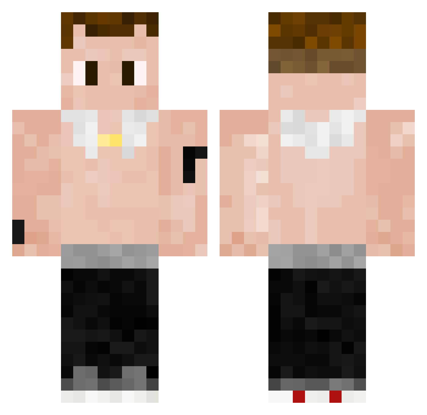 SanDiokan Minecraft skin, front and back view