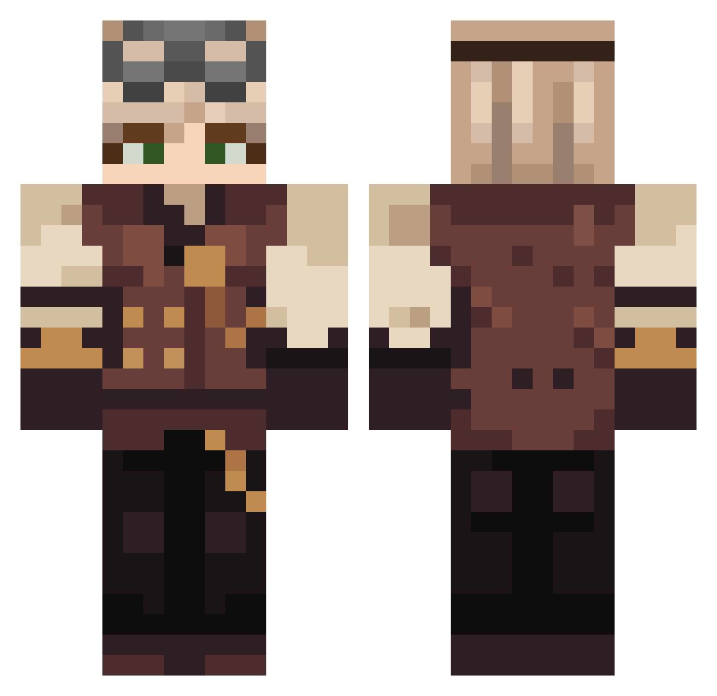 szym31 Minecraft skin, front and back view