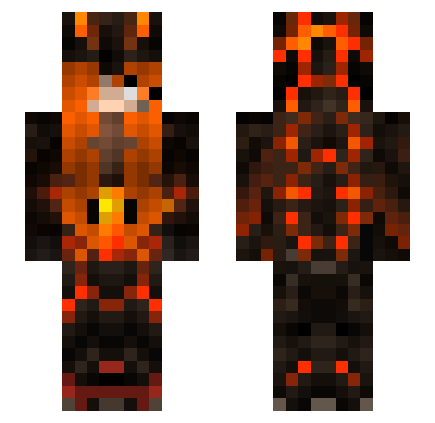 moritzXjapssovic Minecraft skin, front and back view