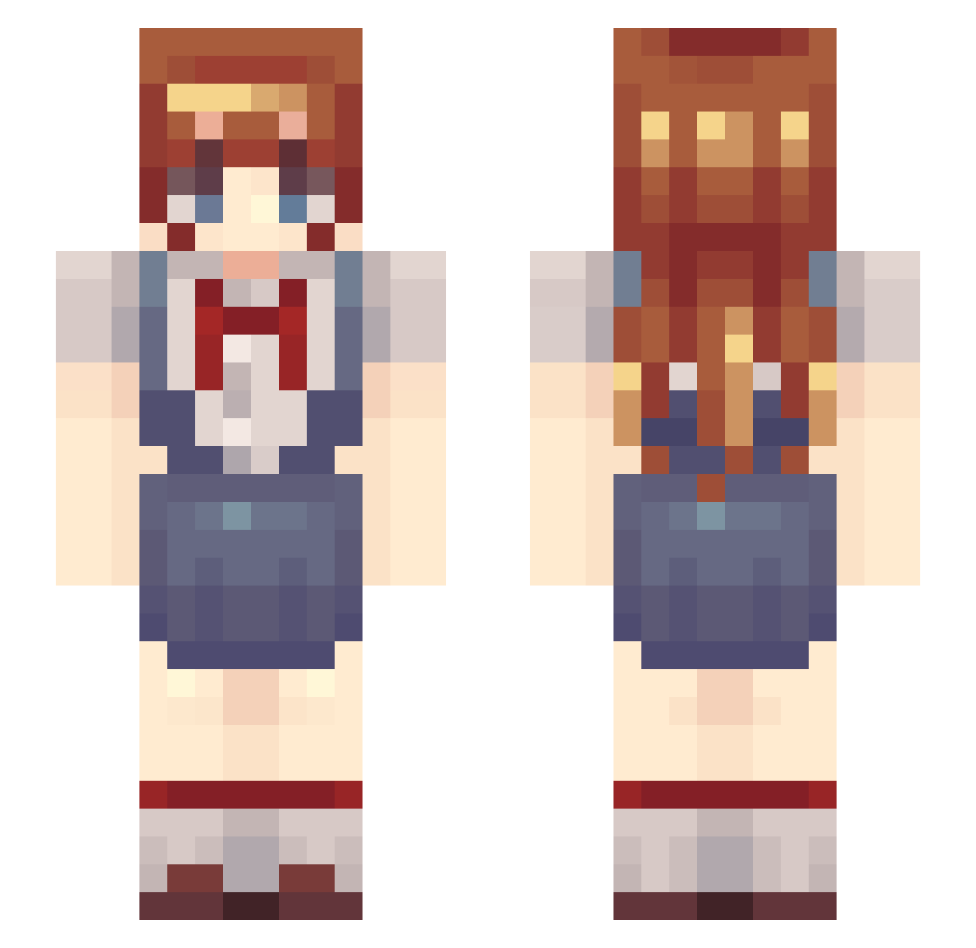 zzisu73 Minecraft skin, front and back view