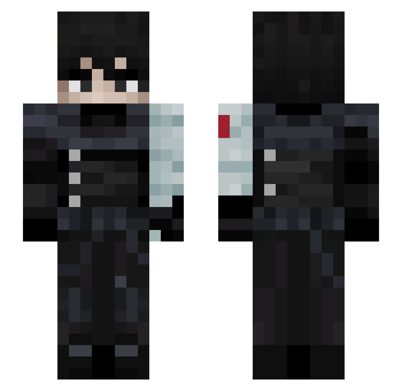4chita Minecraft skin, front and back view