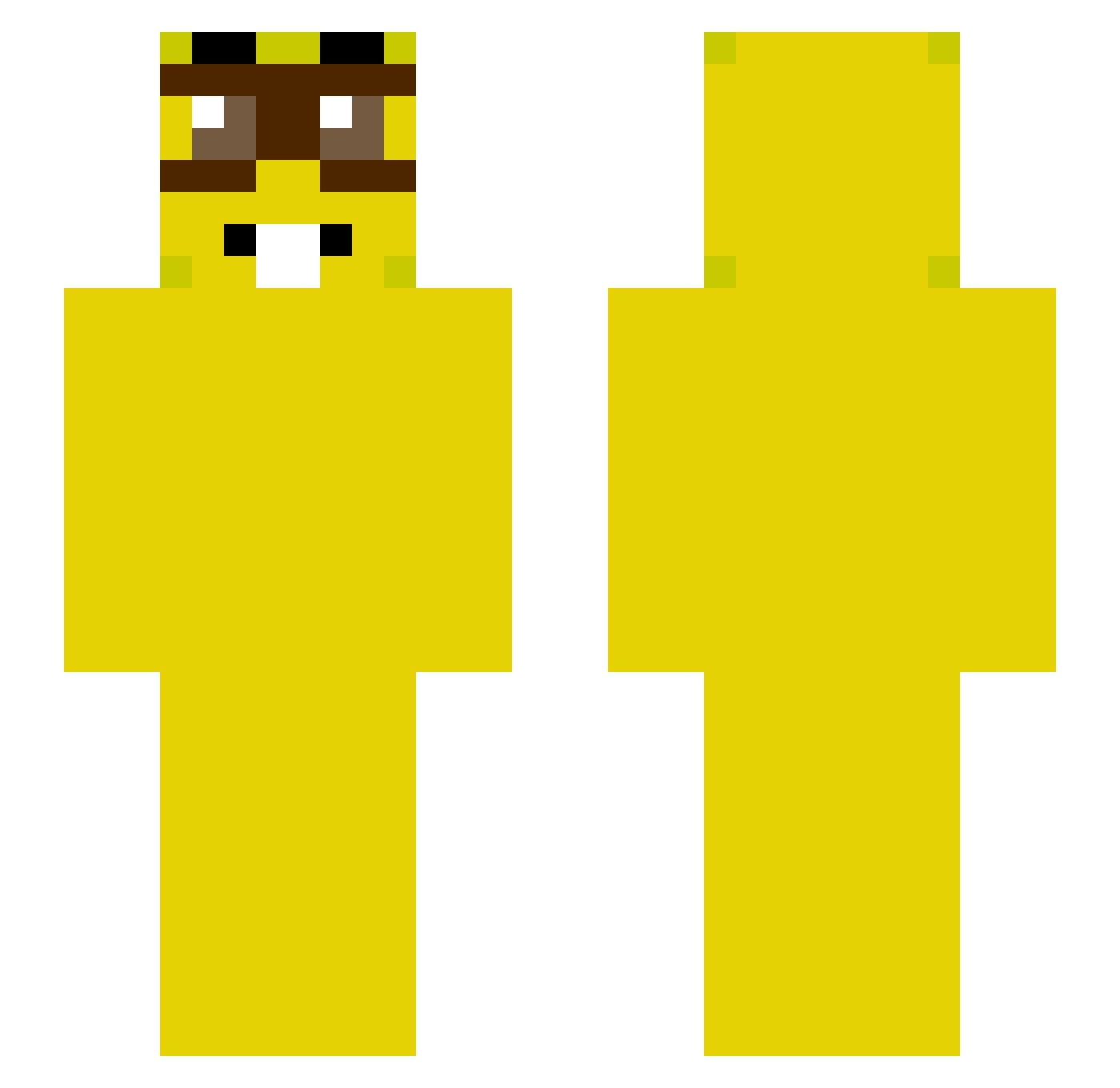 Origxmii Minecraft skin, front and back view