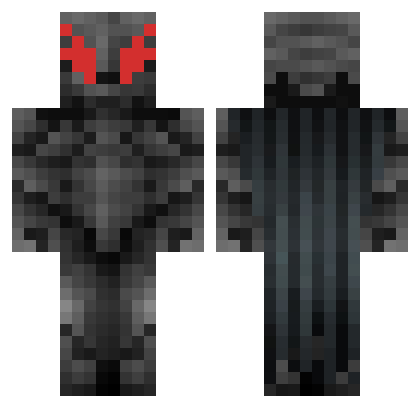 KelvinMarvinFit Minecraft skin, front and back view