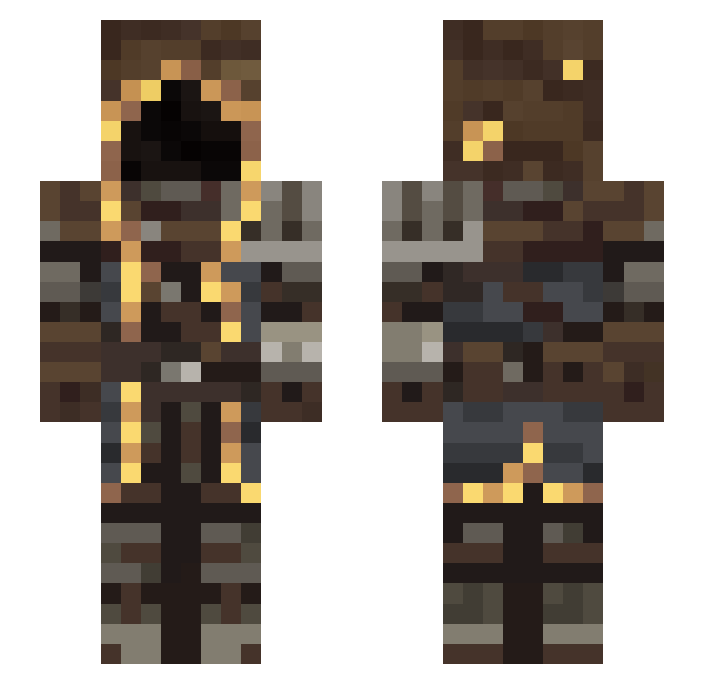 HungryHank_ Minecraft skin, front and back view
