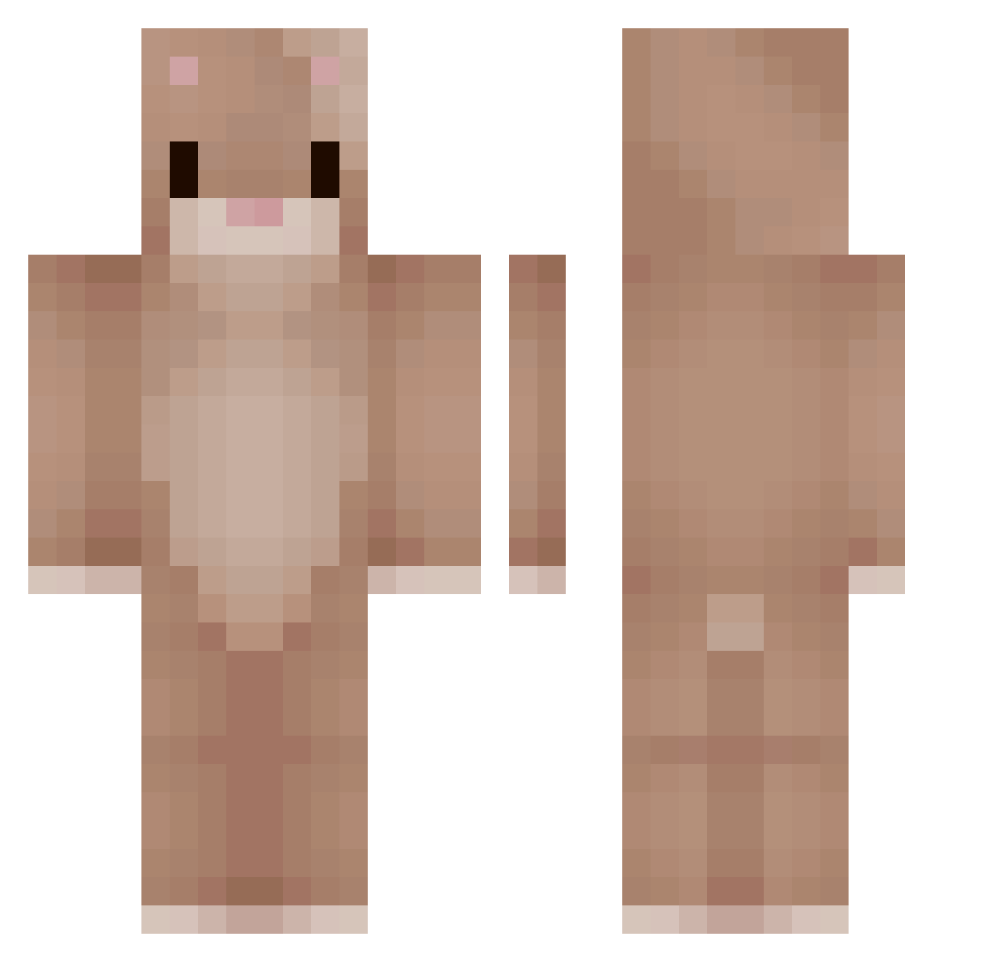 coffee09 Minecraft skin, front and back view
