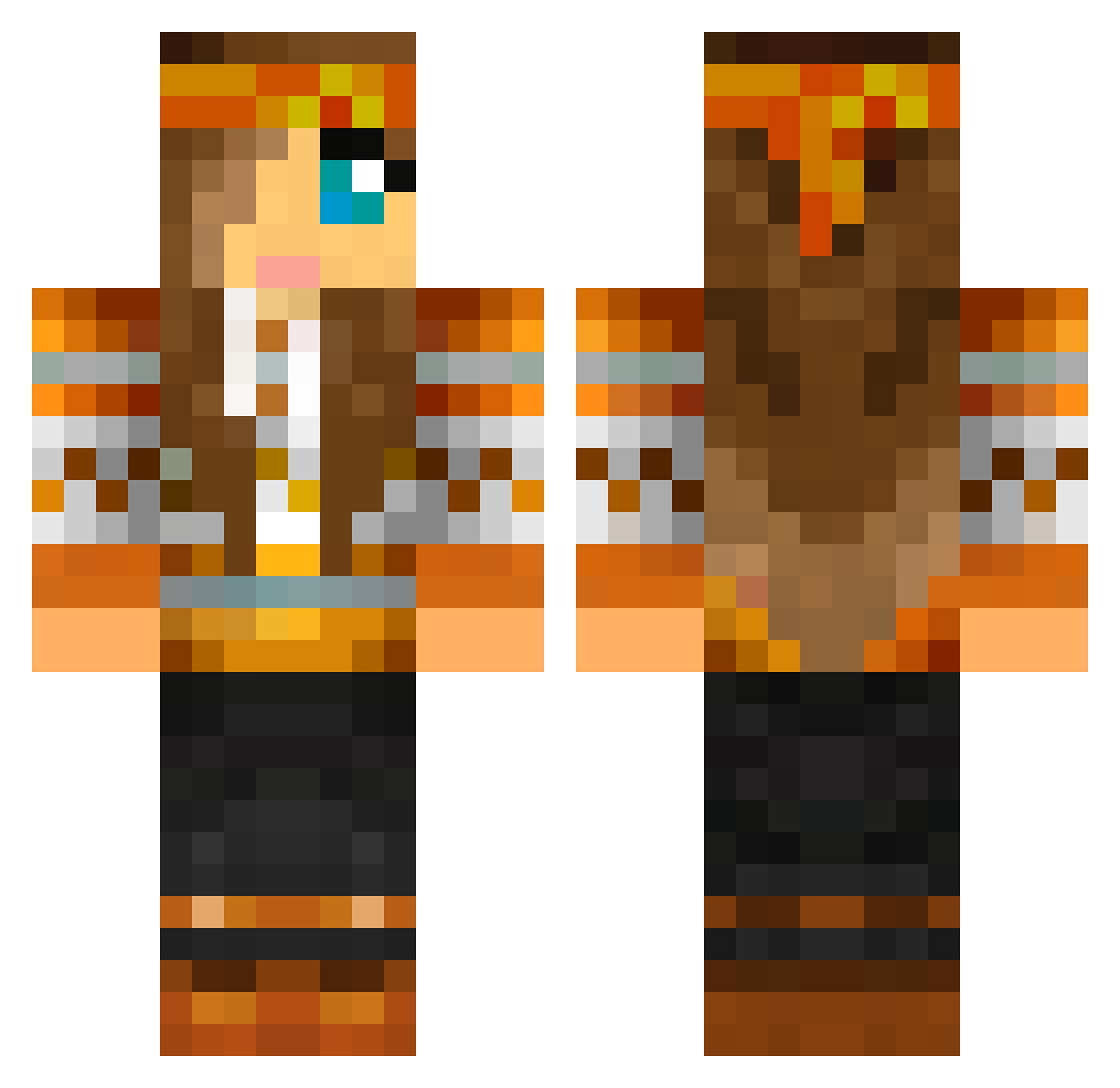 ZeKox_ Minecraft skin, front and back view