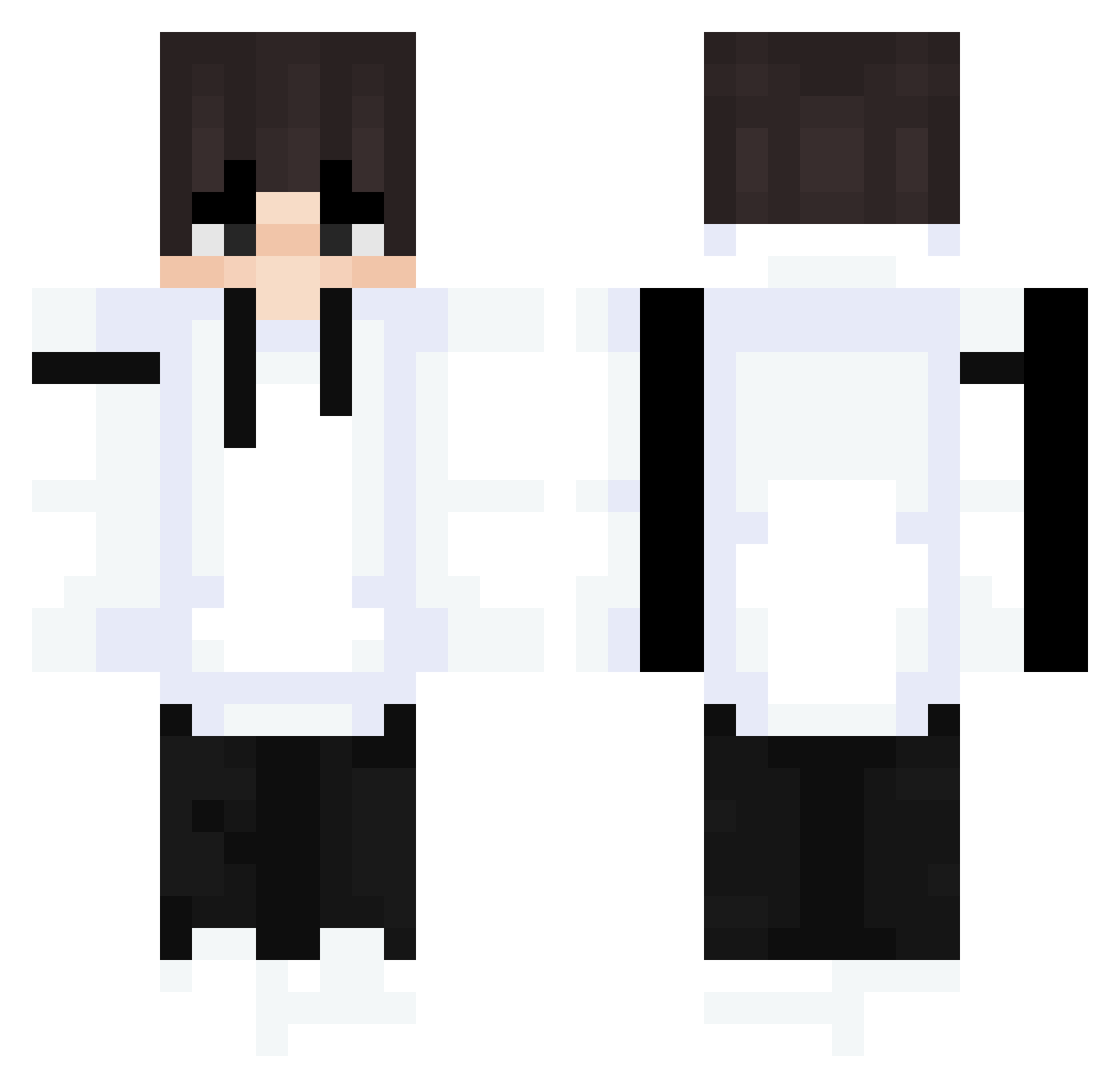 Screene Minecraft skin, front and back view