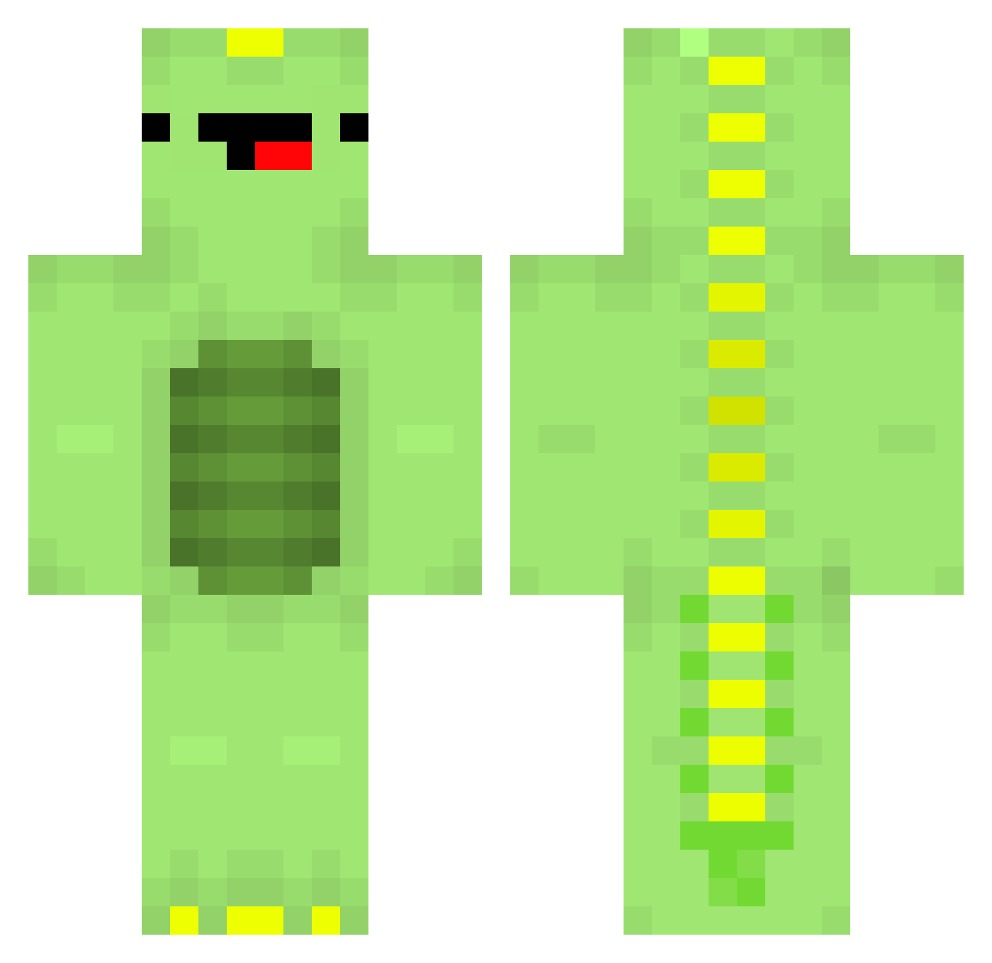 Hazel Minecraft skin, front and back view