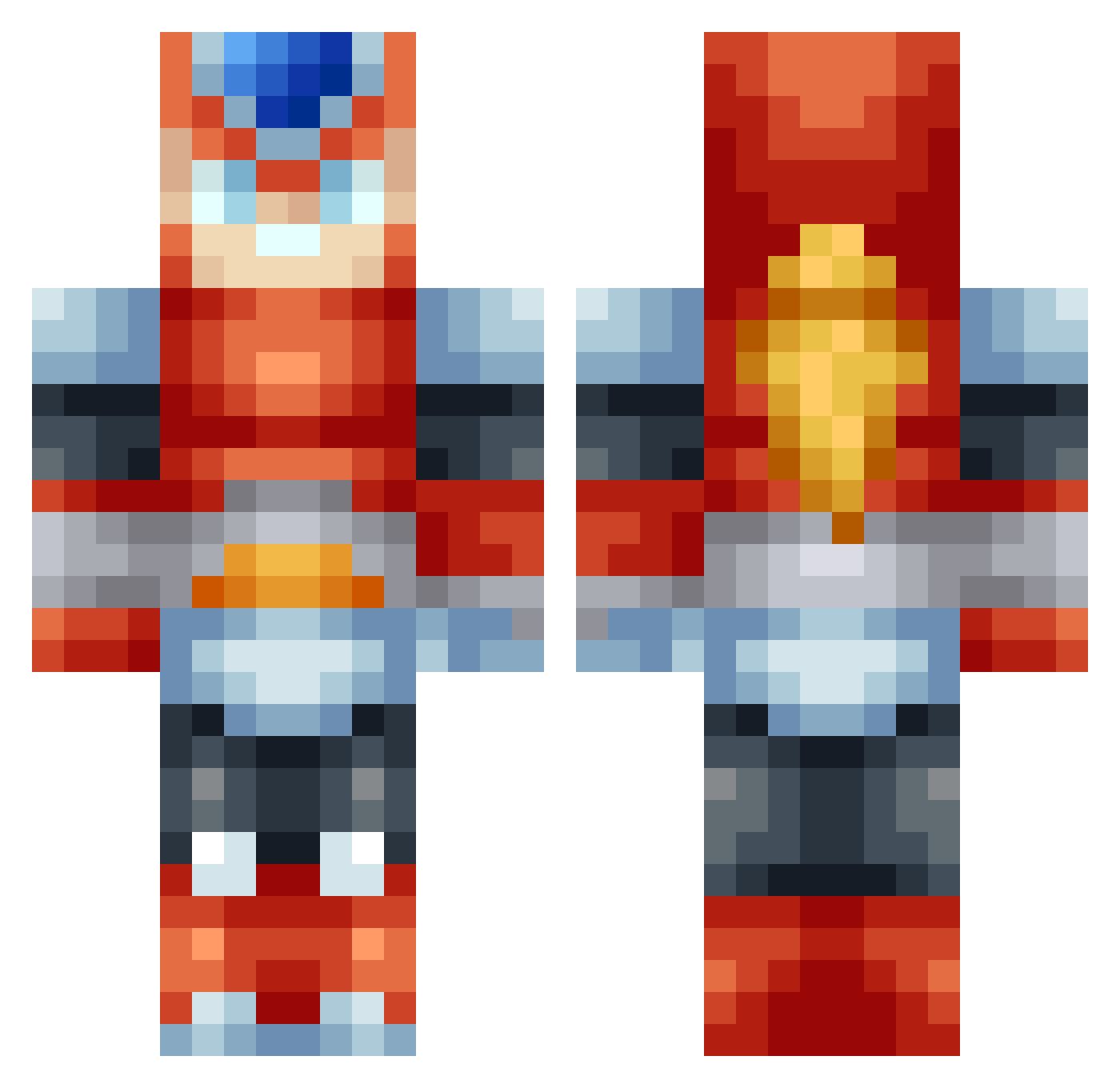 Stabilizer Minecraft skin, front and back view