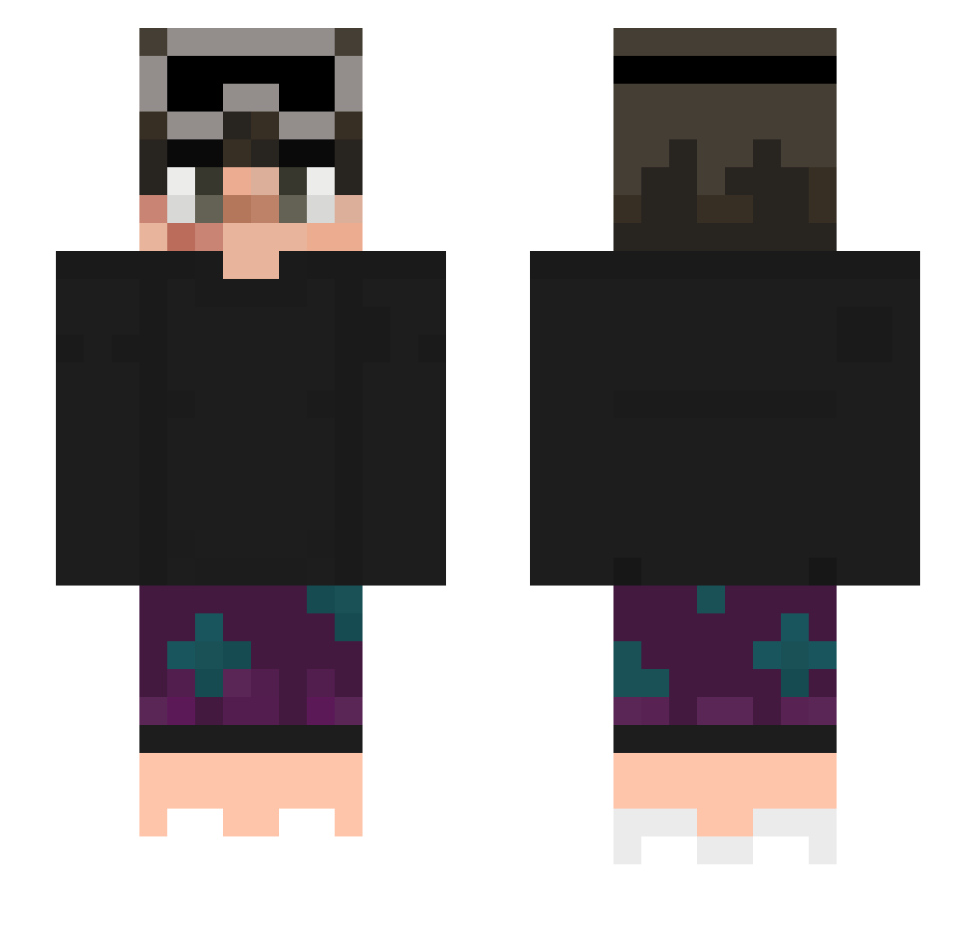 SmoothPvP_ Minecraft skin, front and back view