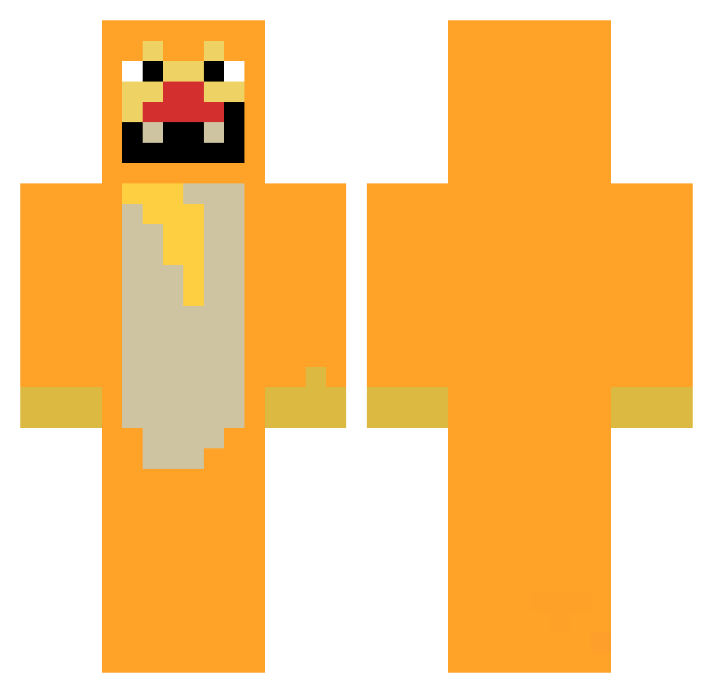 SorryForBadName Minecraft skin, front and back view