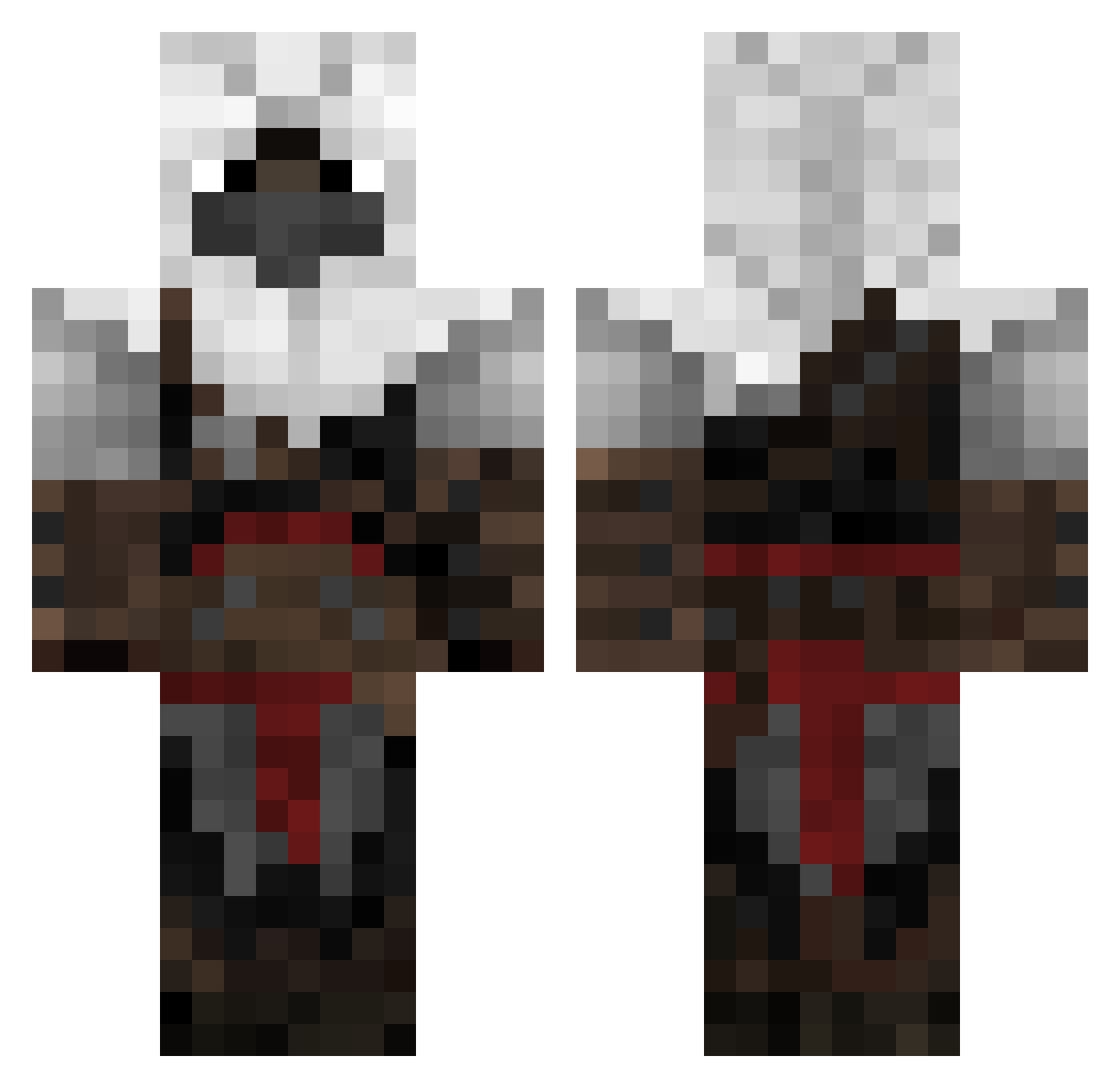 w3stmark Minecraft skin, front and back view