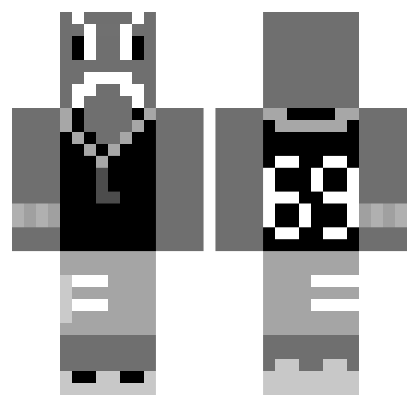 Zynx_Ethan Minecraft skin, front and back view