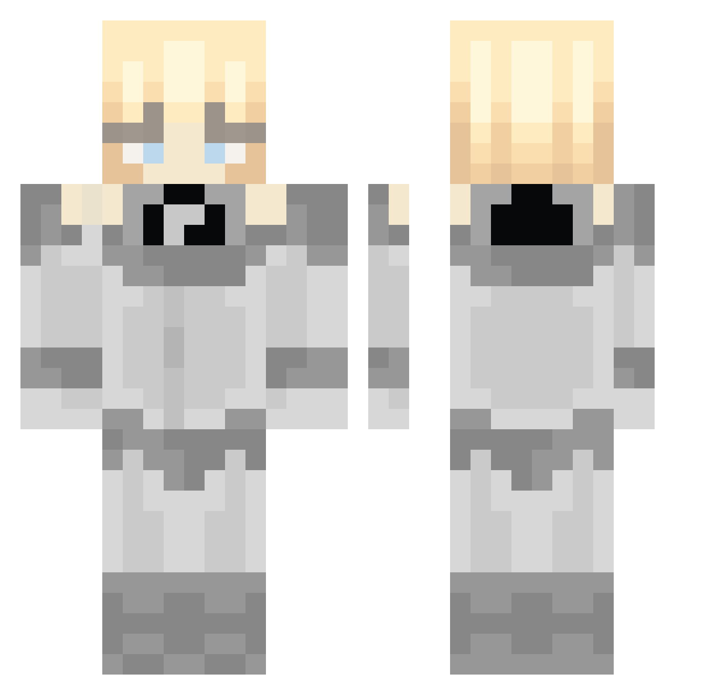 VillaElisa Minecraft skin, front and back view